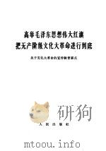 高举毛泽东思想伟大红旗把无产阶级文化革命进行到底（1966 PDF版）