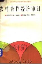 农村合作经济审计 1992 PDF电子版封面 7503612282 范小建,张毓琮主编
