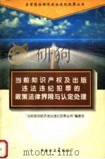 当前知识产权及出版犯罪的政策法律界限与认定处理（1996 PDF版）