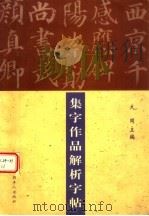 颜体集字作品解析字帖 1998 PDF电子版封面 750082081X 大同主编