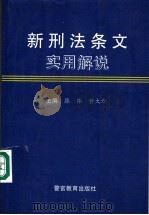 新刑法条文实用解说 1997 PDF电子版封面 7810278088 滕炜,黄太云主编;罗振峰,刘振祥,付红,汪勇副主编
