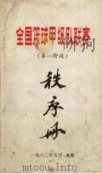全国篮球甲级队联赛 第一阶段 秩序册 1982 PDF电子版封面