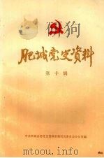 肥城党史资料 第十辑 1989 PDF电子版封面 中共肥城县委办公室,党史资料征集研究委员会办公室编