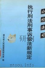 公检法司执行刑法刑事诉讼法新规定（1999 PDF版）