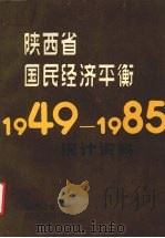 陕西省国民经济平衡统计资料  1949-1985（1986 PDF版）