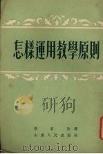 怎样运用教学原则 1954 PDF电子版封面 蔡君启著