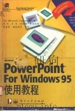 PowerPoint for Windows 95 使用教程 1996 PDF电子版封面 750533719X (美)Microsoft Corporation著;熊浩等译