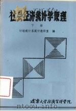 社会经济统计学原理 下 1986 PDF电子版封面 计划统计系统计教研室编