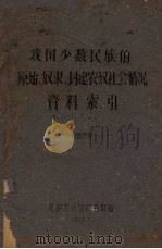 我国少数民族的原始、奴隶、封建农奴社会情况资料索引 1961 PDF电子版封面 民族文化宫图书馆编