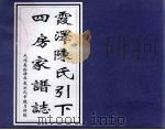 霞泽陈氏引下四房家谱志 PDF电子版封面