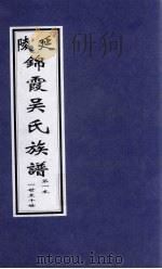 延陵锦霞吴氏族谱 第一本 一世至十世 PDF电子版封面