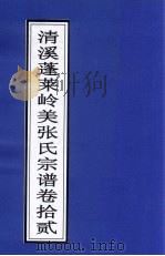 清溪蓬莱岭美张氏宗谱  卷12（ PDF版）