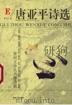 唐亚平诗选 1996 PDF电子版封面 7221040680 唐亚平著