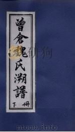曾仓魏氏溯谱 下 PDF电子版封面