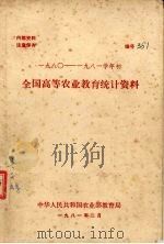 全国高等农业教育统计资料  1980-1981学年初（1981 PDF版）