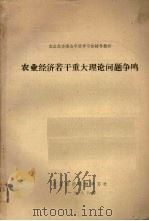农业经济若干重大理论问题争鸣（1988 PDF版）