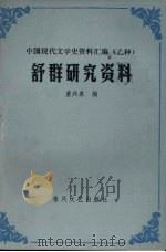 舒群研究资料 1988 PDF电子版封面 7531301377 董兴泉编