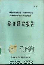 贵州省人民消费水平、消费结构的调查消费趋势及消费品发展方向的预测  综合研究报告（ PDF版）