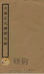 大唐正元续开元录 卷中下 PDF电子版封面