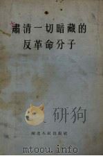 肃清一切暗藏的反革命分子（1955 PDF版）