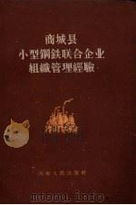 商城县小型钢铁联合企业组织管理经验 1959 PDF电子版封面 4105·65 河南省冶金工业局编