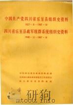 中国共产党四川省乐至县组织史资料 1927.8-1987.10 1991 PDF电子版封面 7220014422 中共四川省乐至县委组织部等编写
