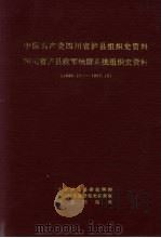 中国共产党四川省泸县组织史资料  1949.12-1987.10  四川省泸县政军统群系统组织史资料  1949.12-1987.10（1992 PDF版）