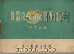 仪器仪表分配管理目录  1972年（ PDF版）