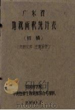 广东省地貌面积统计表 初稿 1960 PDF电子版封面 中国科学院华南热带生物资源综合考察队