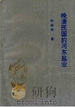 晚清民国的河东盐业   1993  PDF电子版封面  7203022005  孙丽萍著 