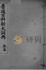 普通百科新大词典 辰集 PDF电子版封面