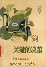 关键的决策 少数民族青年人才开发系统工程 1988 PDF电子版封面 7536305176 蓝日基,罗国安著