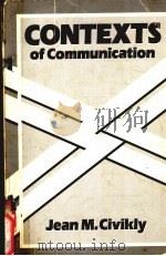 CONTEXTS of Communication 1973 PDF电子版封面