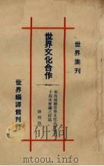 世界文化合作 1933 PDF电子版封面 陈和铣编