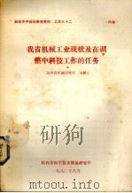 我省机械工业现状及在调整中科技工作的任务 1980 PDF电子版封面 田鹤享著