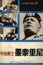 专制魔王 墨索里尼 二次大战三元凶 3 1990 PDF电子版封面 7501202559 解力夫著