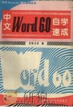 中文Word 6.0自学速成 1996 PDF电子版封面 7810126415 程明川等编