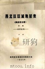 西北区区域地层表  陕西省分册  中（ PDF版）