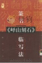 篆书赵之谦《峄山刻石》临写法（1999 PDF版）