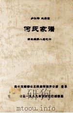何氏家谱 第二编第八卷之六 1989 PDF电子版封面