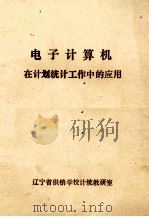 电子计算机在计划统计工作中的应用（1984 PDF版）
