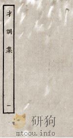 才调集  1（ PDF版）