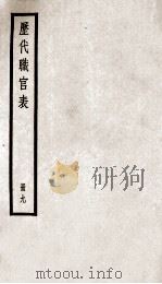 历代职官表  册9（ PDF版）