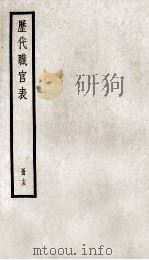 历代职官表  册15（ PDF版）