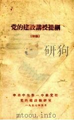 党的建设讲授提纲  初稿（1957 PDF版）