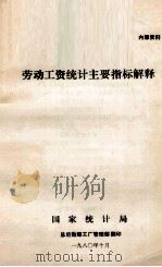 劳动工资统计主要指标解释  内部资料（ PDF版）