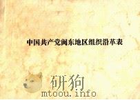 中国共产党闽东地区组织沿革表（1984 PDF版）
