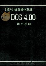 IBM磁盘操作系统DOS4.00用户手册 1990 PDF电子版封面 中国科学院计算中心,九洲计算机网络公司编写组编