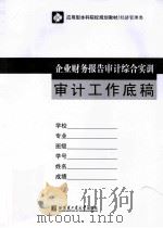 企业财务报告审计综合实训宴席  作底稿（ PDF版）