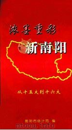 浓墨重彩新南阳 从十五大到十六大 PDF电子版封面 南阳市统计局编